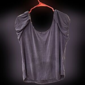 Lucky brand xl cap shoulder gray almost purple super soft and stretchy top